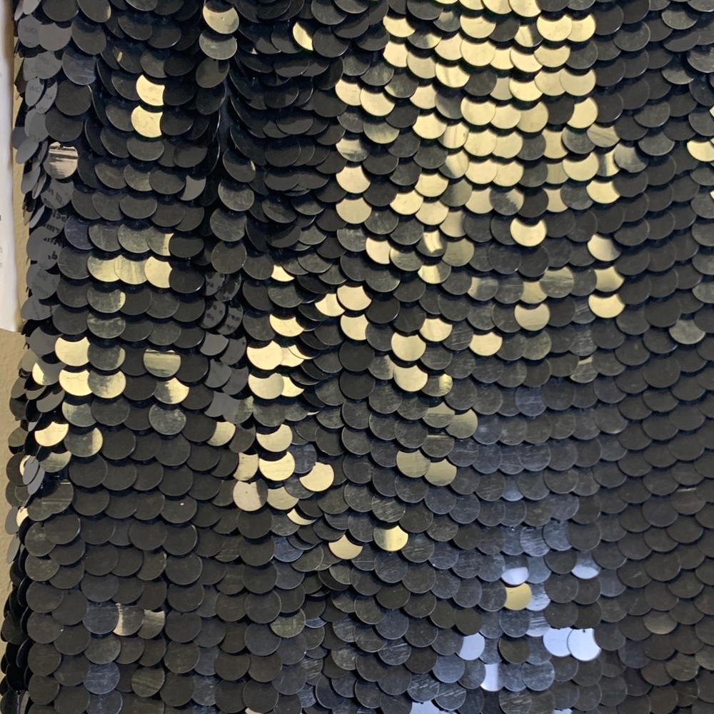 Chaudry Black Sequin Mini Slip Dress - Women's Evening Party Dress - Picture 3 of 6